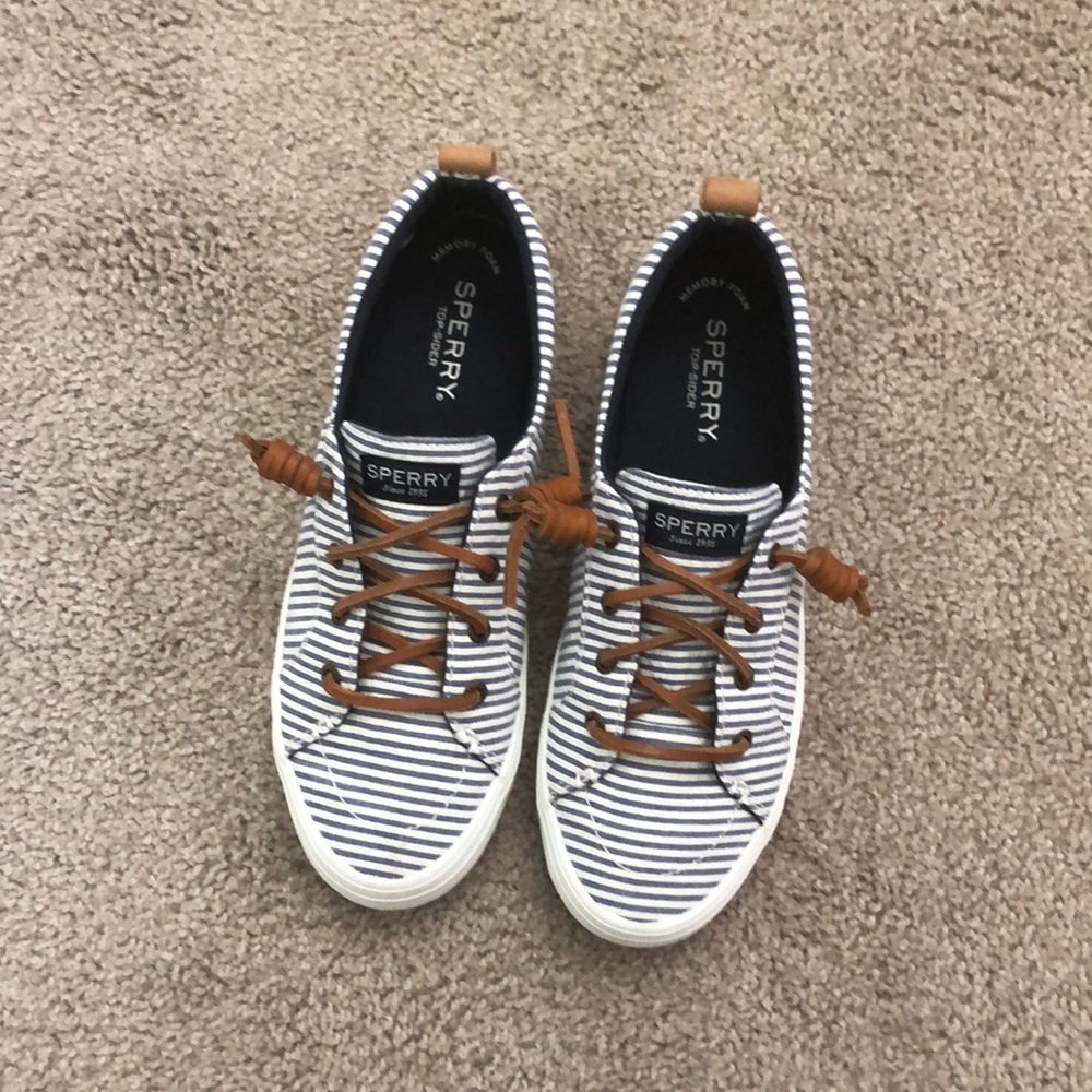 Sperry Crest Vibe Sneakers with Nautical Pin Stripes